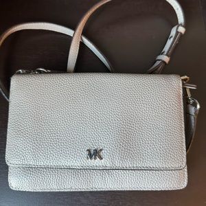 Michael Kors Metallic Gray Crossbody Bag